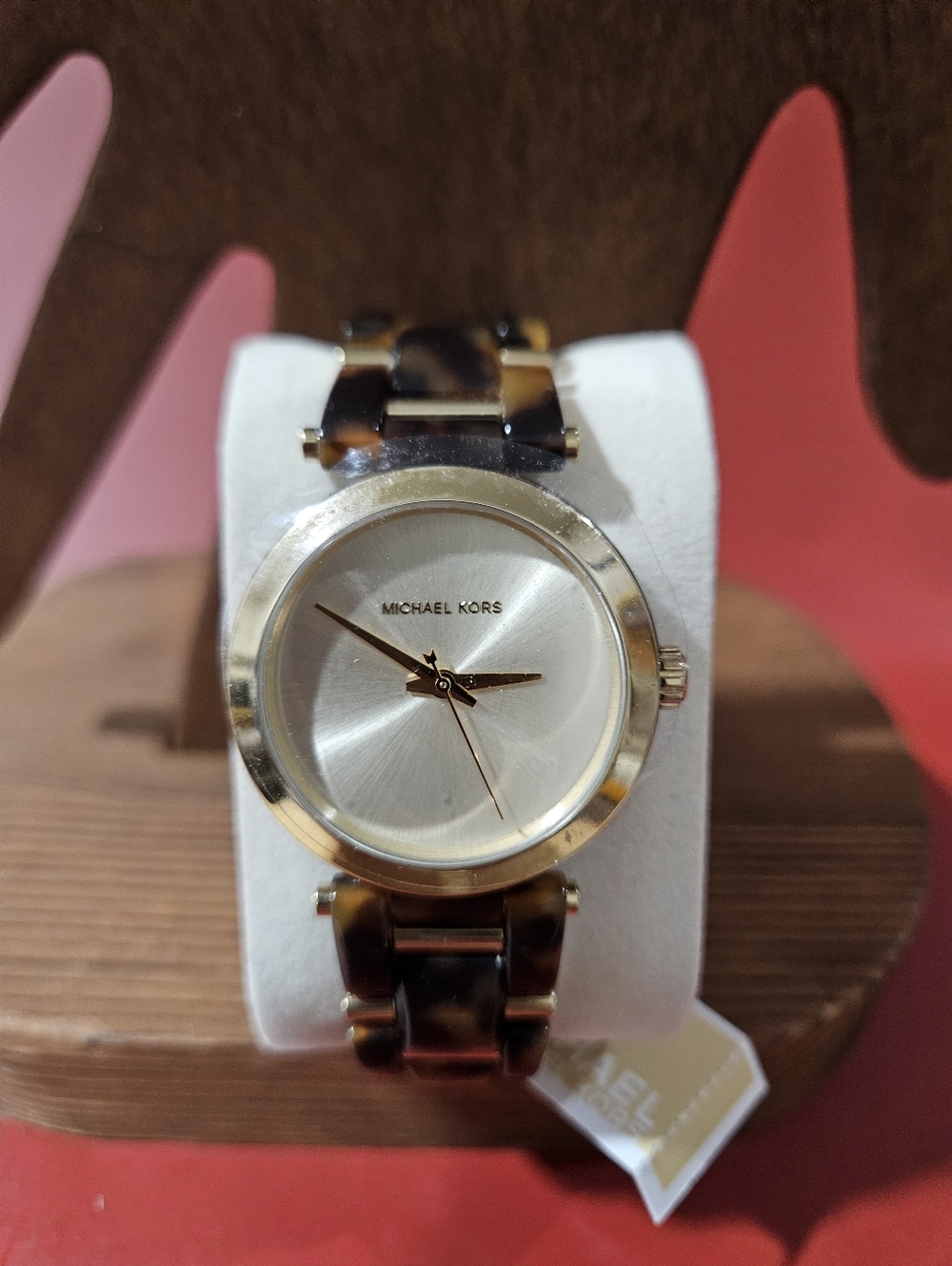Michael Kors Delray Tortoise Acetate Watch. New. Needs Battery - Picture 10 of 10
